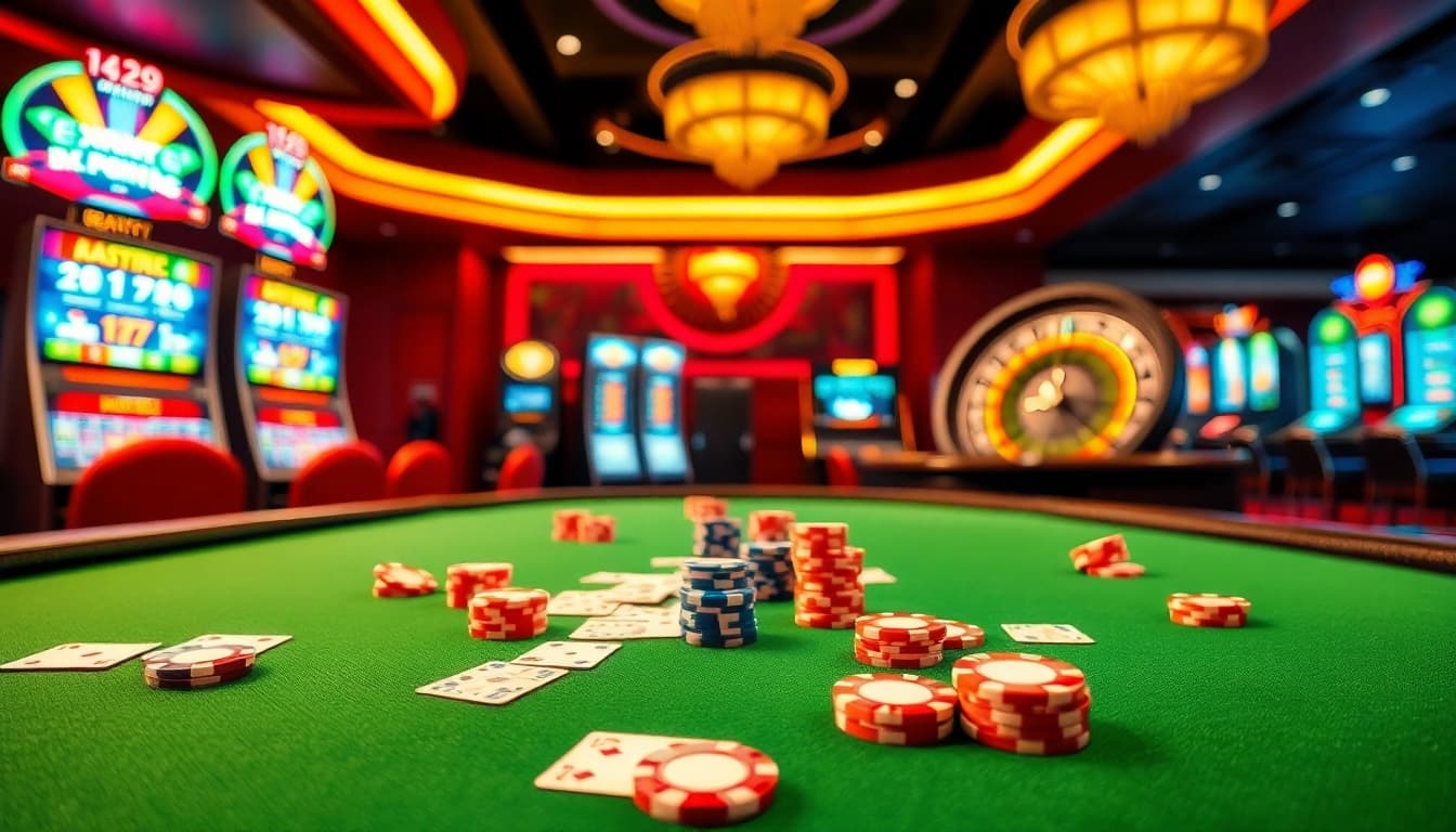 Experience high-stakes poker action at XX88 COM in a vibrant casino setting.