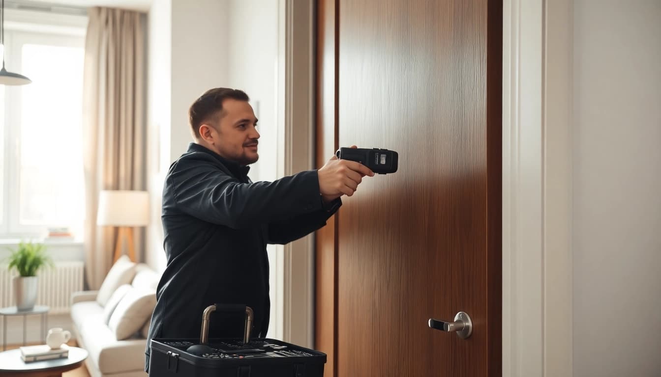 Professioneller Schlüsselservice bei Türöffnung Berlin in einer modernen Wohnung.