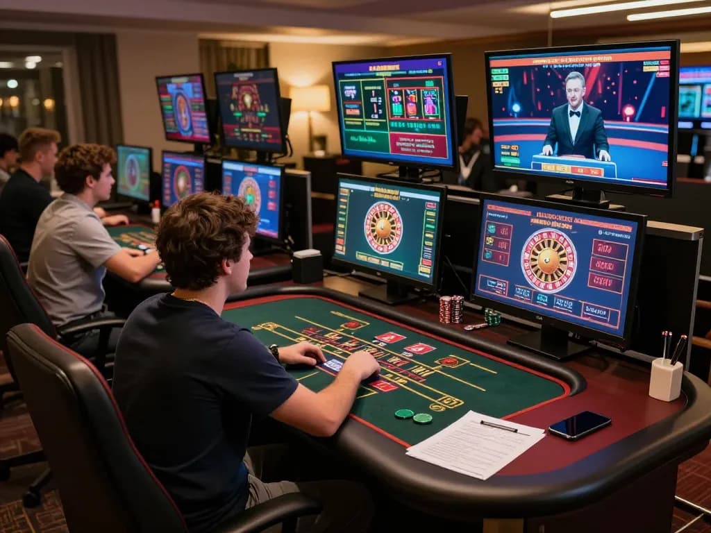 Engaging in đăng ký tr88 while enjoying a thrilling live dealer game in an upscale online setup.