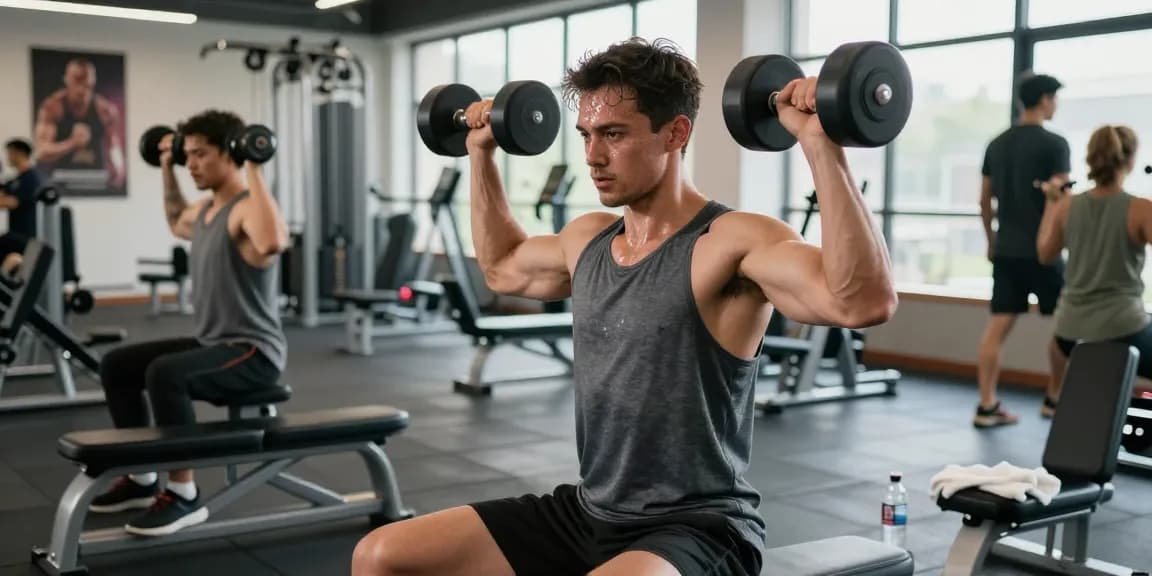 Kraftsportler trainiert im Fitnessstudio Anabolika Shop Deutschland und zeigt Stärke und Entschlossenheit in einem modernen Fitnessumfeld.