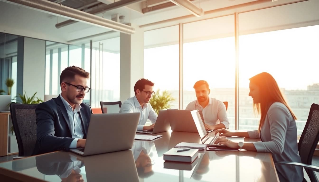 Recruiting-Team von Headhunter IT bei der Arbeit in einem modernen Büro.