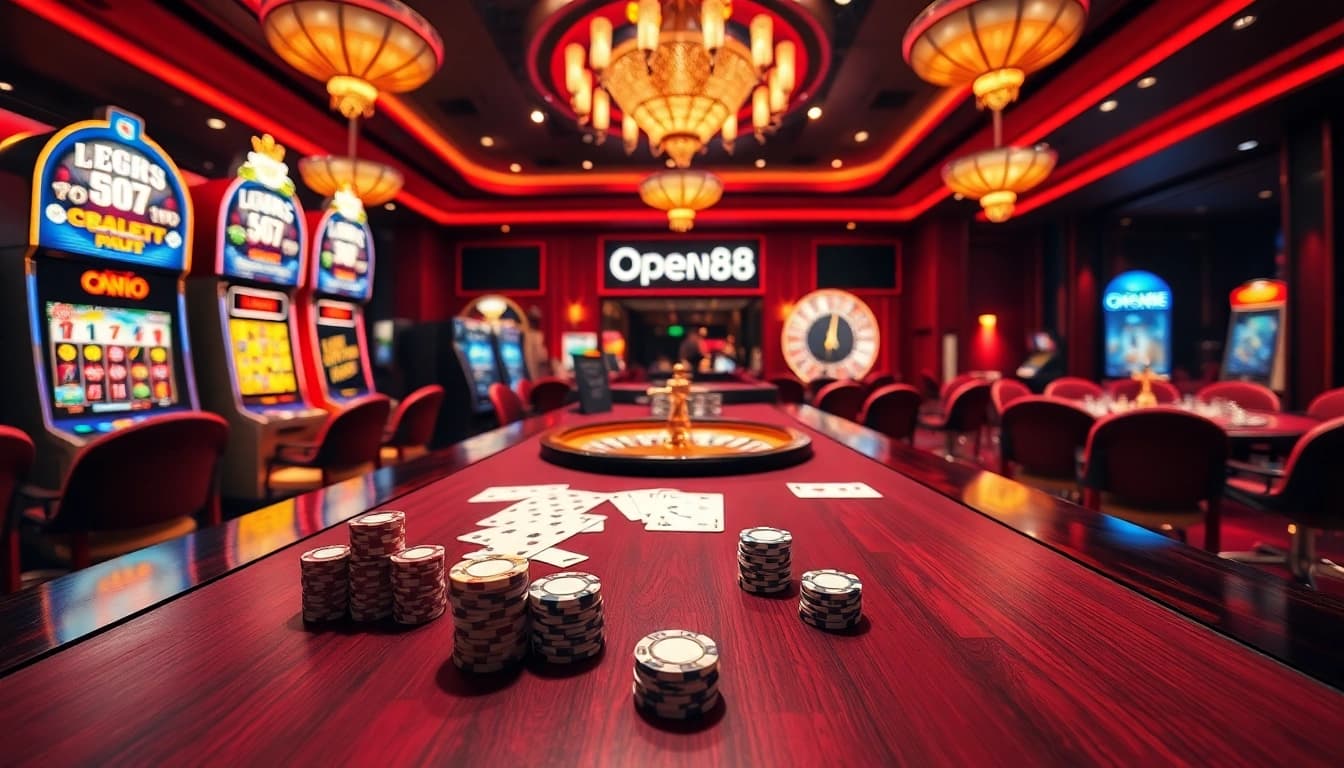 Experience thrilling gameplay at open88 with vibrant casino games and luxurious decor.