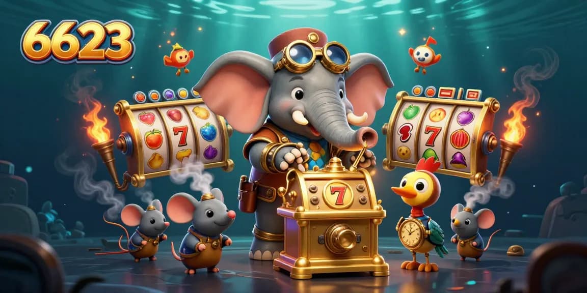 Experience exciting gameplay at 6623 with vibrant slot machines and colorful characters.
