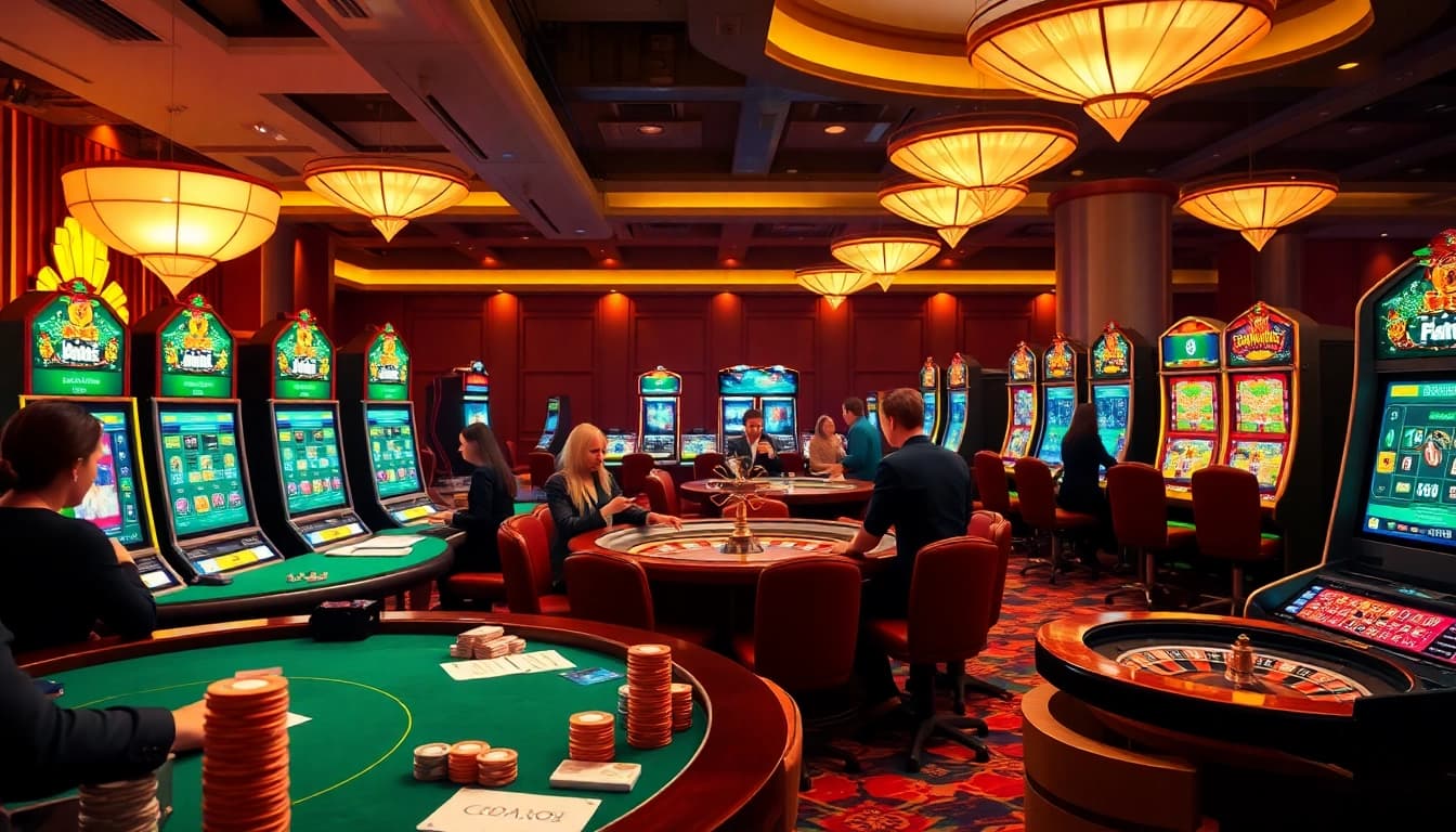 Experience thrilling online gaming at Go8 with high-stakes poker tables and vibrant slot machines.