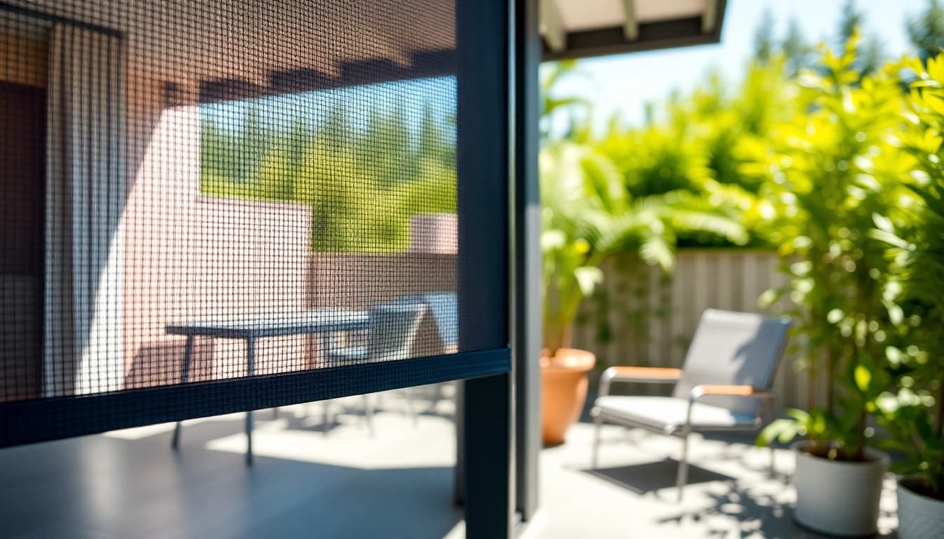 Effektives terrassentüren fliegengitter schützt vor Insekten und bietet frische Luft.