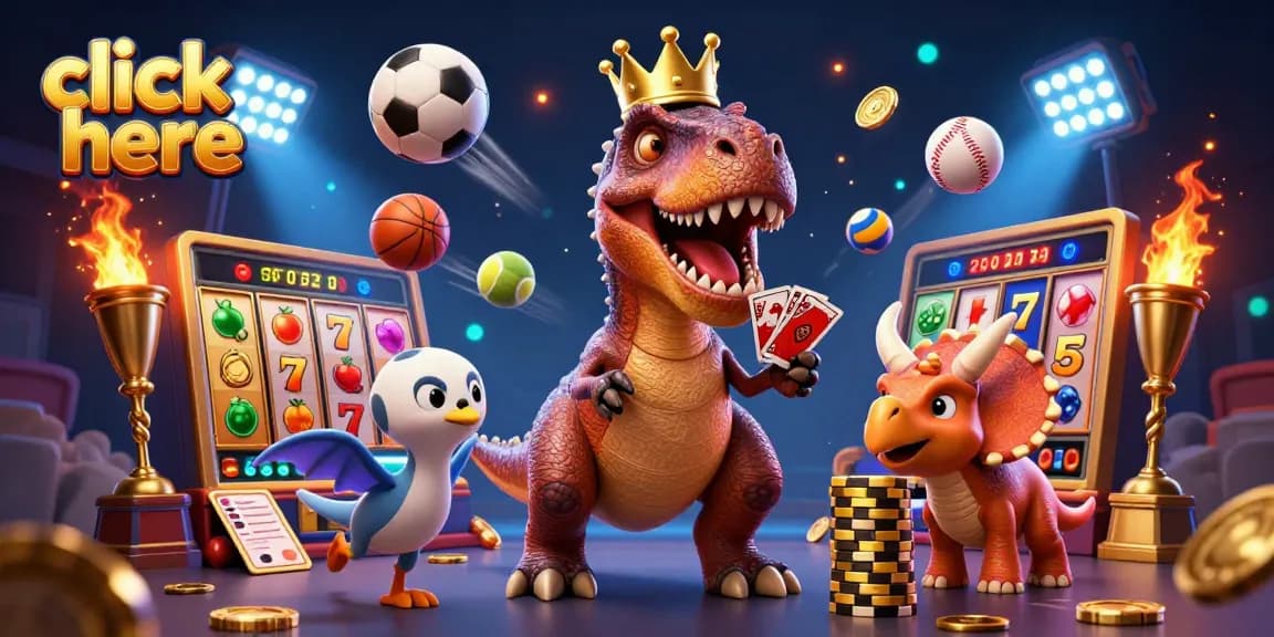 Engage with the vibrant world of online casinos by clicking here to join playful dinosaur characters in a thrilling game.