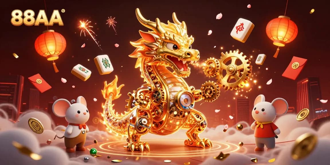 Experience thrilling gameplay with 88AA as a golden dragon unleashes jackpots of fun.