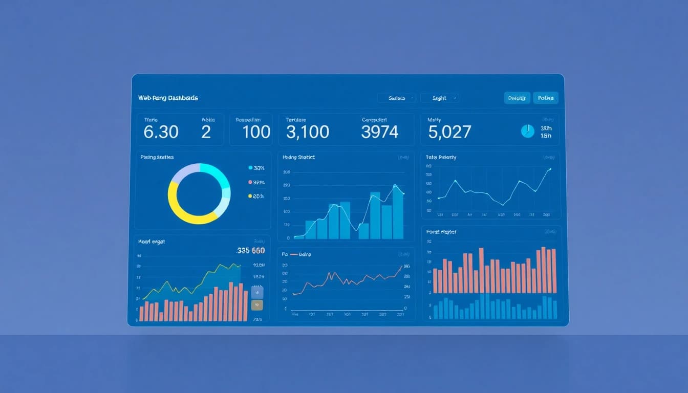 Visualisieren Sie den Web-Rang mit einem modernen Dashboard zur Leistungsüberwachung.