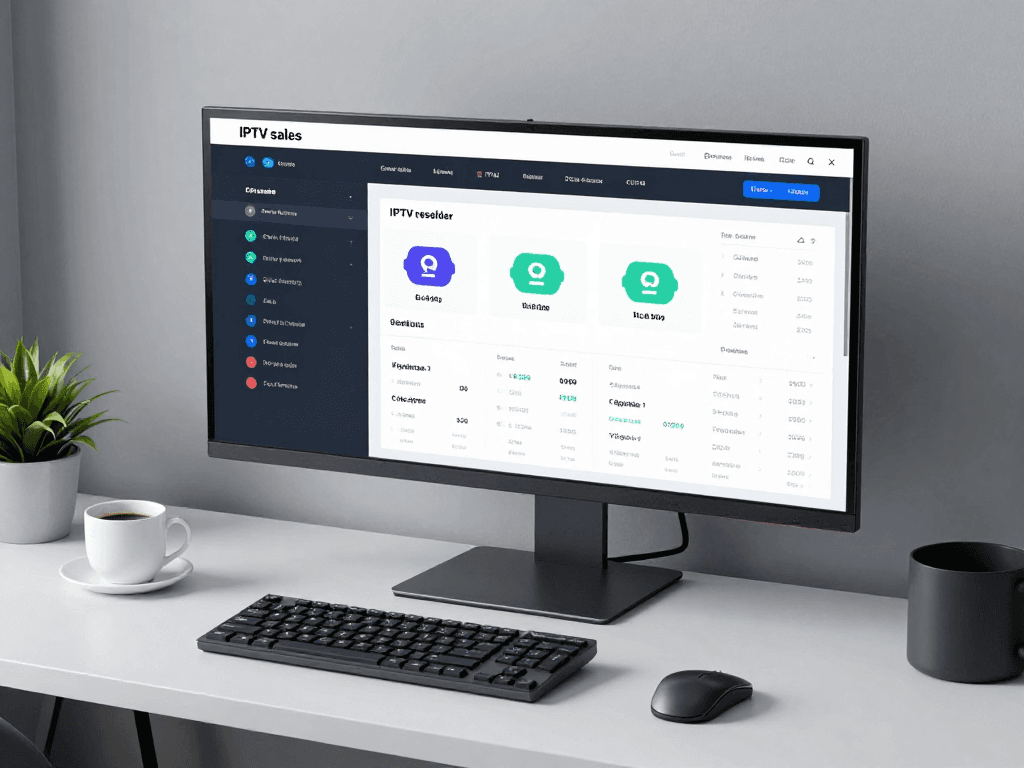 An IPTV reseller dashboard showcasing software and analytics for a cloud computing platform, emphasising seamless user experience in technology.