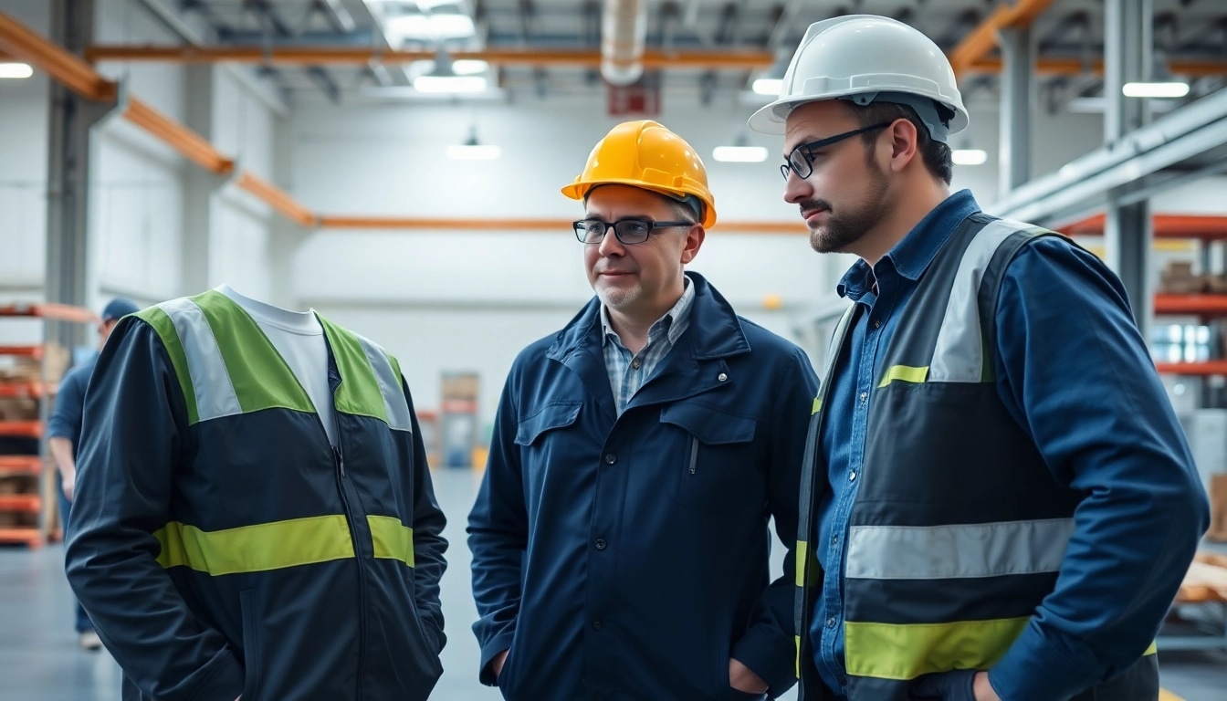 Externe Fachkraft für Arbeitssicherheit bei einer Sicherheitsinspektion am Arbeitsplatz.