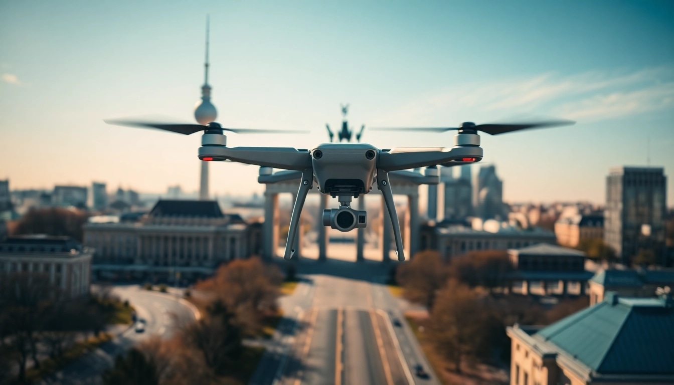 Erstellen Sie eindrucksvolle Drohnenvideos Berlin aus der Luft mit moderner Technik und urbanem Flair.
