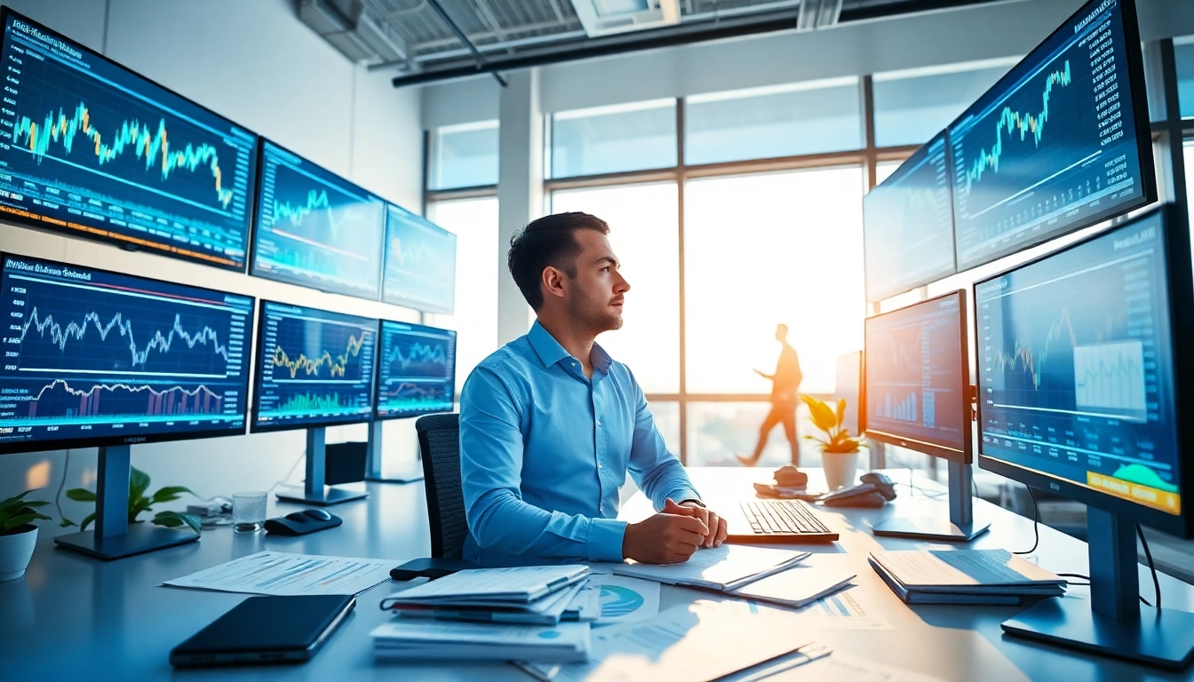 Analyst evaluates Wertpapiere in a bright office with modern technology.