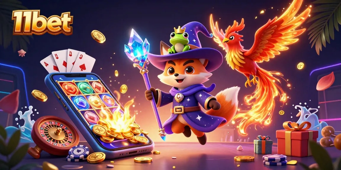 Experience exciting gaming action with 11bet as the mystical wizard fox and phoenix ignite online thrills.