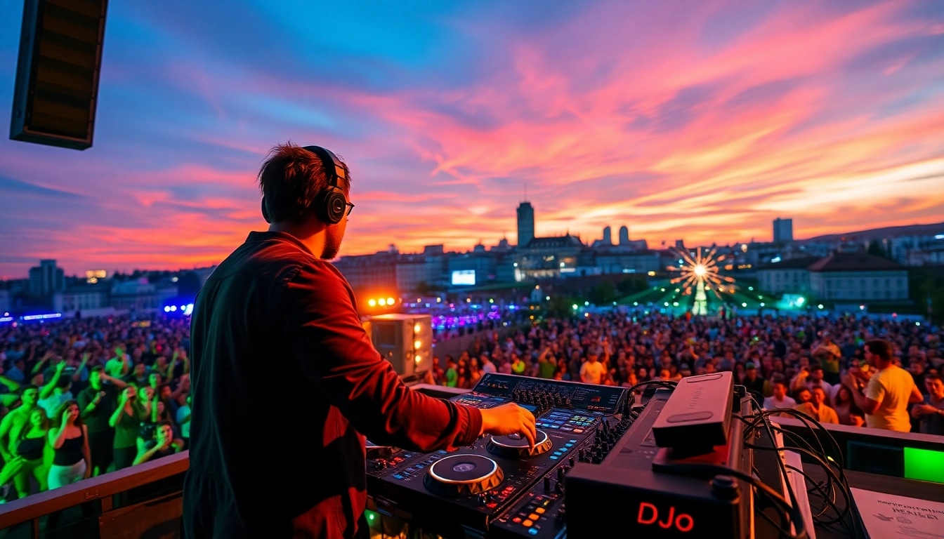 DJ aus München begeistert mit Live-Set vor einem energiegeladenen Publikum.