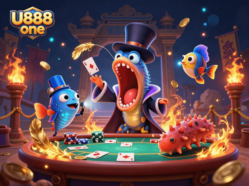 Experience exciting poker games with U888 one featuring vibrant characters and magical elements.