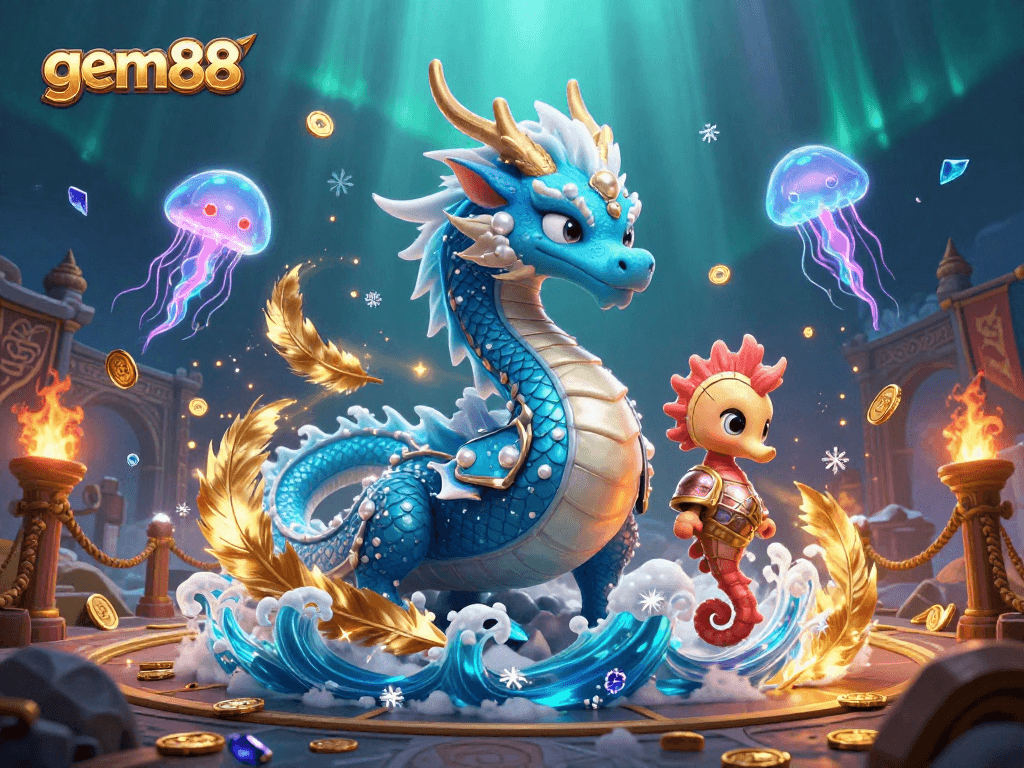 Experience thrilling gaming adventures at gem88 featuring fantastical elements in a vibrant underwater scene.