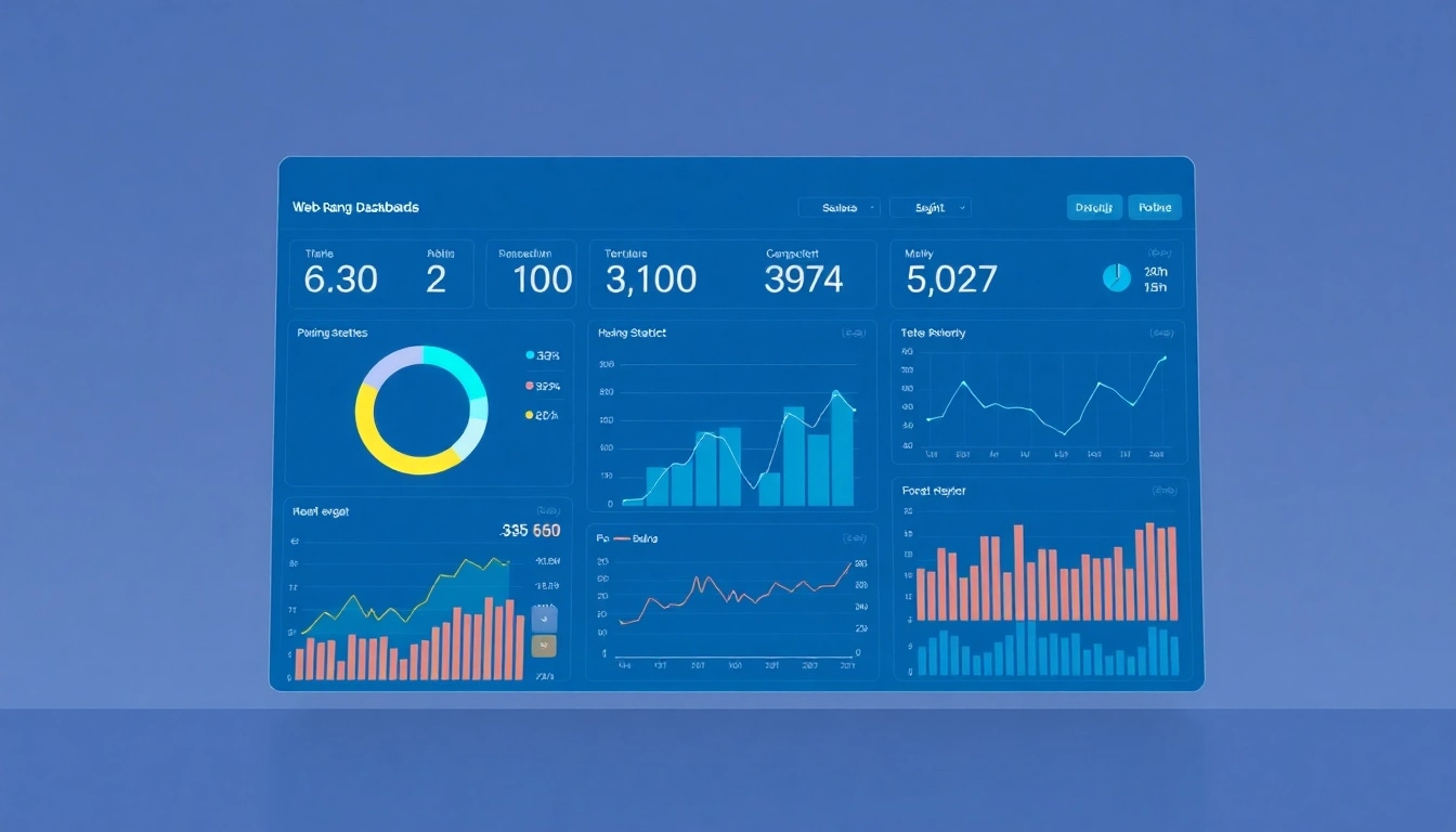 Visualisieren Sie den Web-Rang mit einem modernen Dashboard zur Leistungsüberwachung.