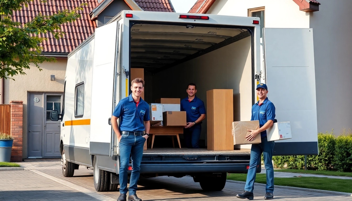 Professionelle Mitarbeiter eines Umzugsunternehmens im Saarland verpacken Möbel fachgerecht.