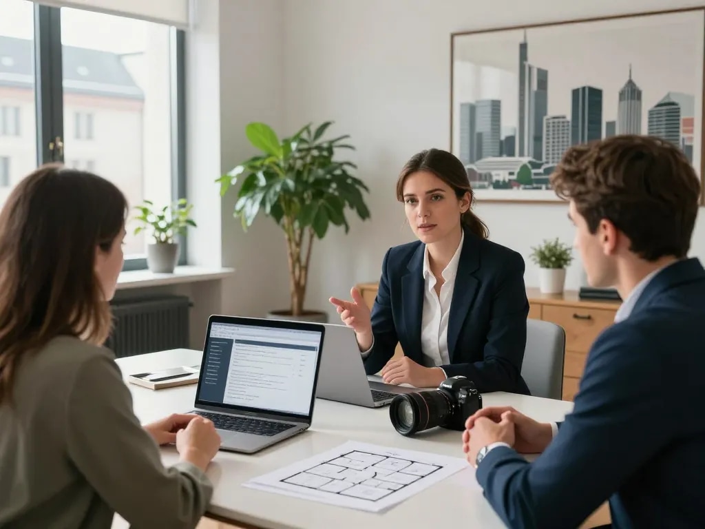 Professionelle Beratung mit dem Immobilienmakler Frankfurt Sachsenhausen in modernem Büro.