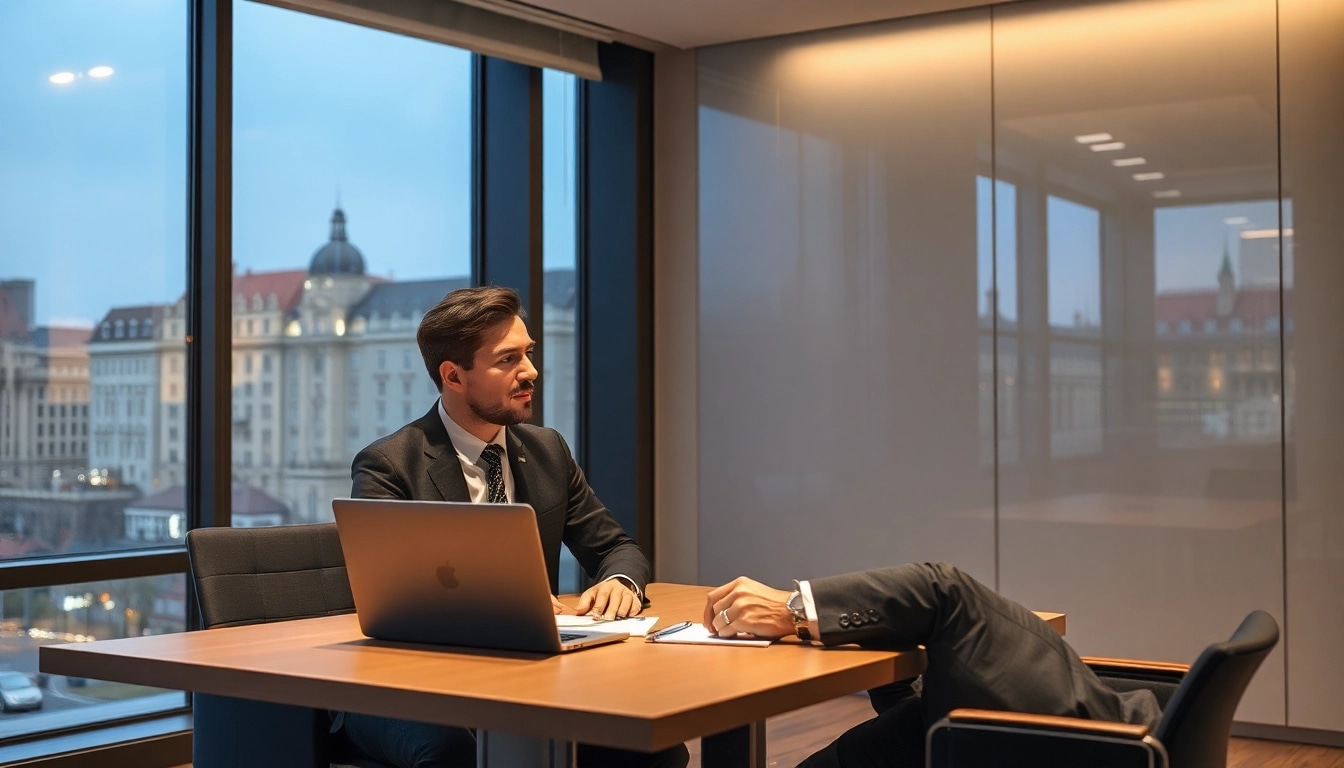 Professioneller Headhunter Nürnberg im Beratungsgespräch mit Klienten in modernem Büro.