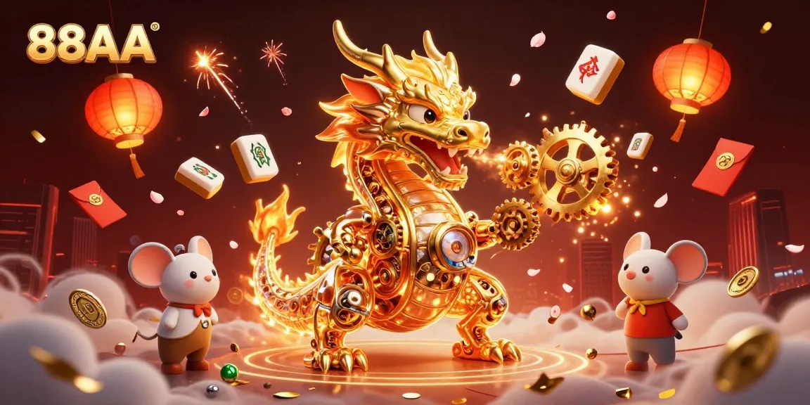 Experience thrilling gameplay with 88AA as a golden dragon unleashes jackpots of fun.