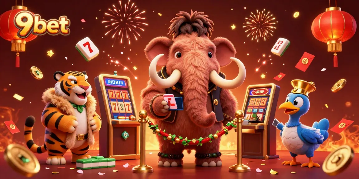 Experience the thrill of 9bet's casino with vibrant characters and dynamic game elements.