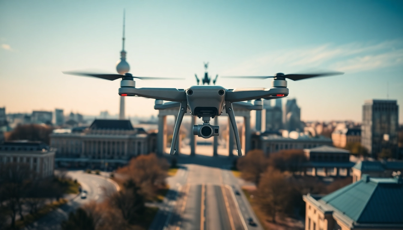Erstellen Sie eindrucksvolle Drohnenvideos Berlin aus der Luft mit moderner Technik und urbanem Flair.