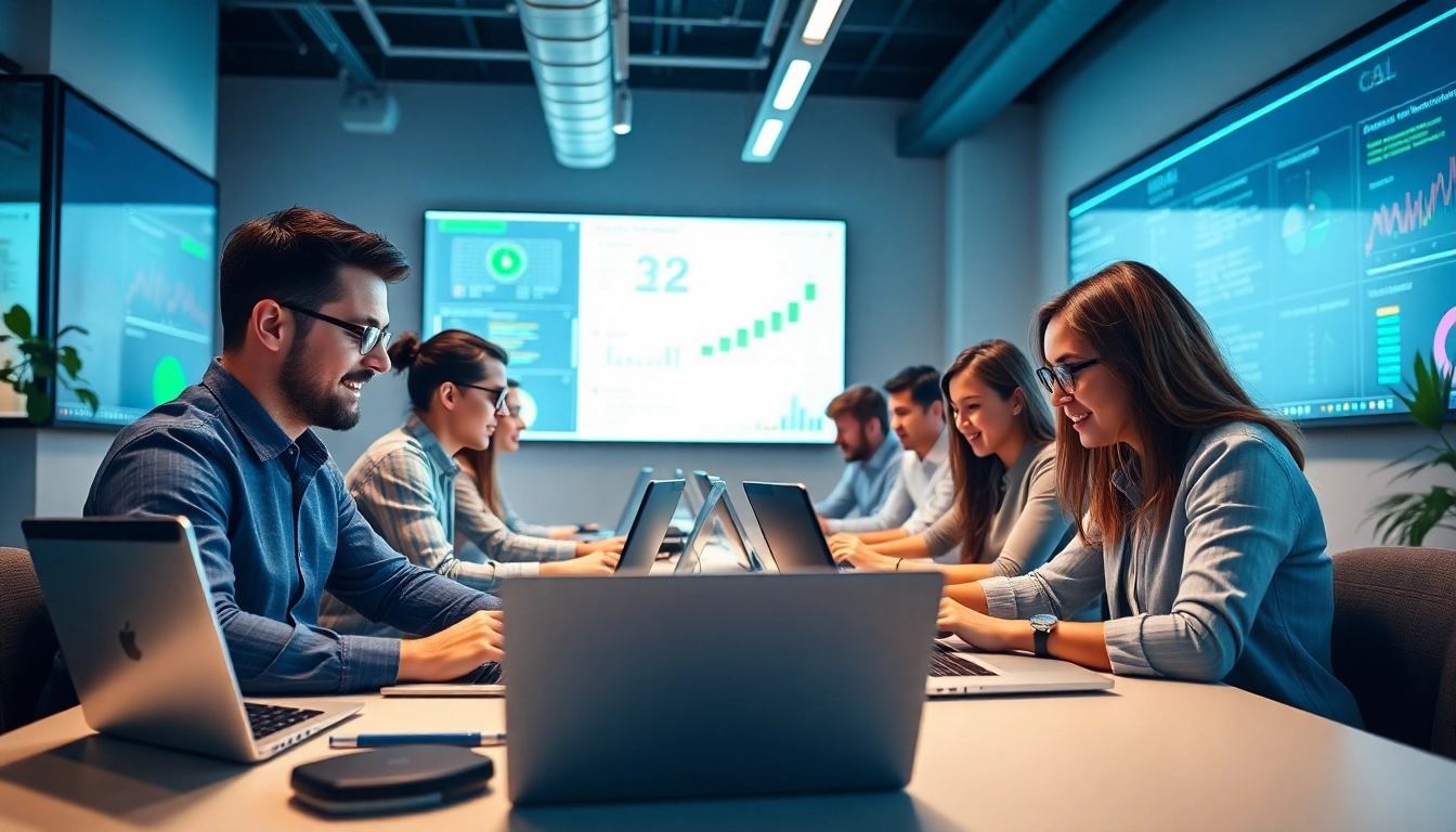 Software Entwicklung: Team bei der Softwareplanung, kollaborativ und engagiert.