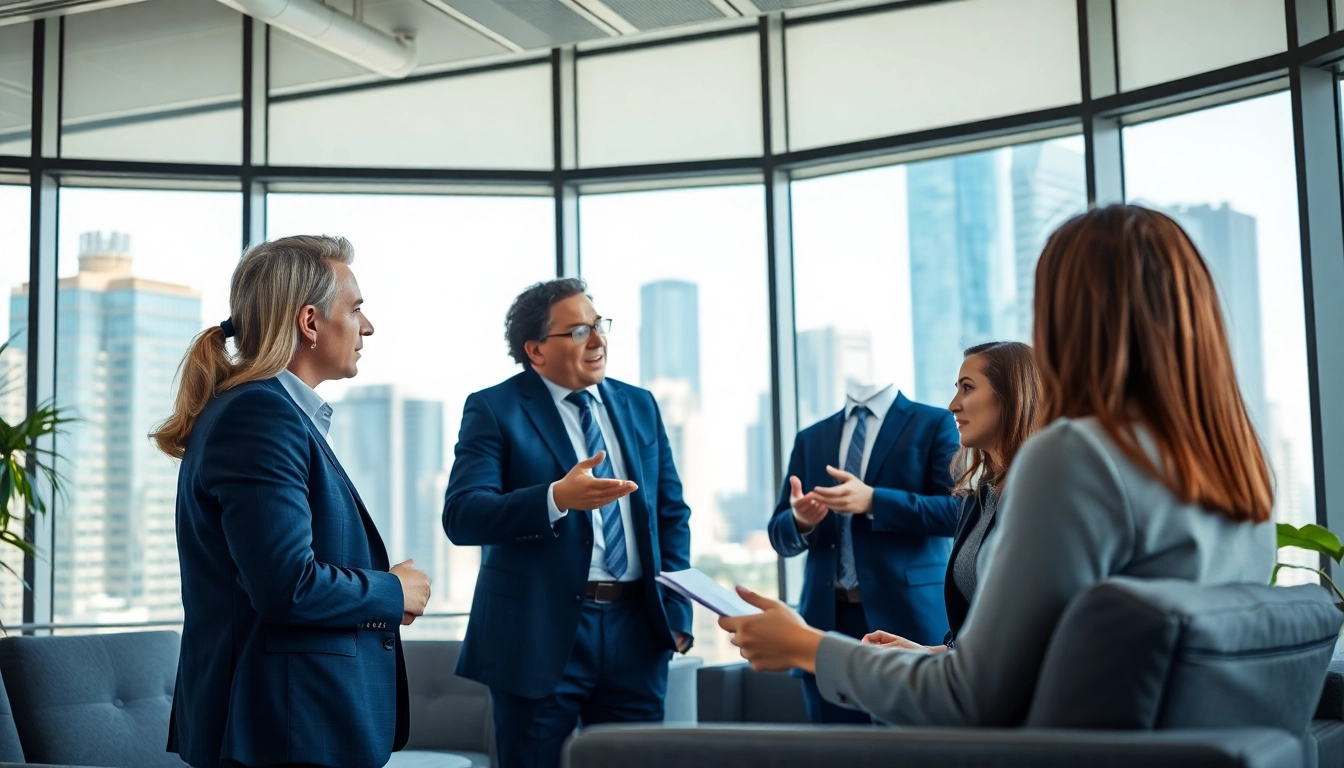 Headhunter Schweiz führt strategische Rekrutierungsgespräche in modernem Büro.
