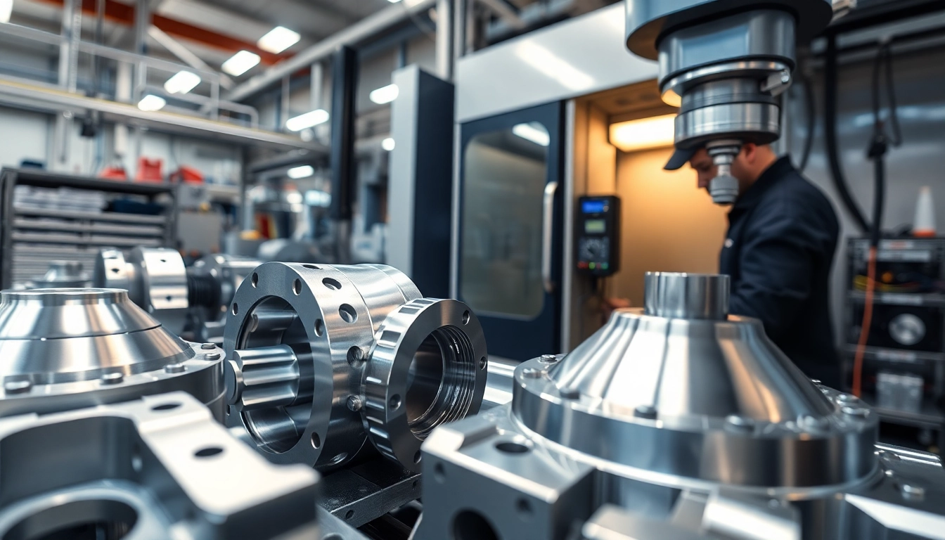 Präzise gefertigte cnc drehteile mit glänzenden Oberflächen in einer modernen Fertigungsumgebung