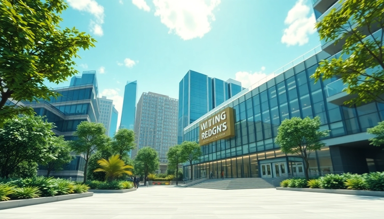 3d visualisierung eines modernen architektonischen Designs in einer urbanen Umgebung