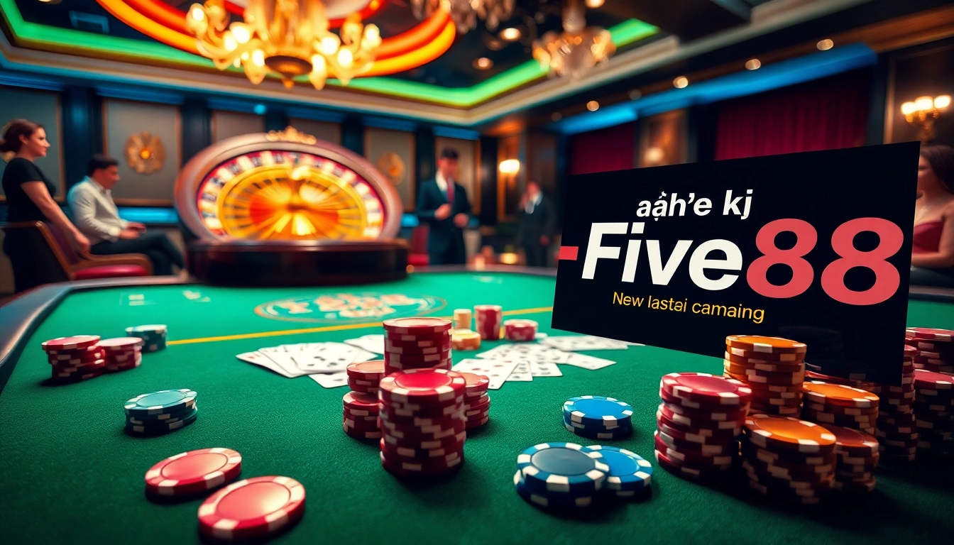 Engage in high-stakes excitement and Đăng ký Five88 with vibrant poker chips and casino games.