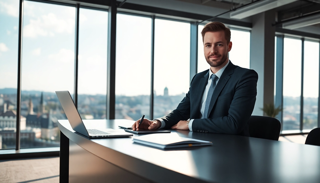 Headhunter Schweiz in modern office setting, showcasing professionalism and ambition.