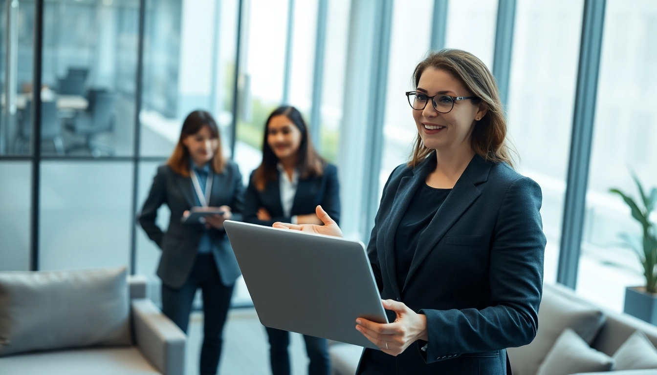 Headhunter Ingenieure im Gespräch mit Ingenieuren in einem modernen Büro.