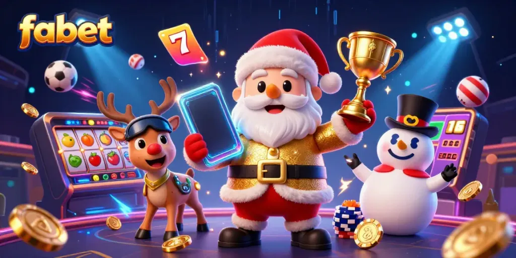 Fabet offers a dynamic digital casino experience, featuring cartoon characters and vibrant game elements.