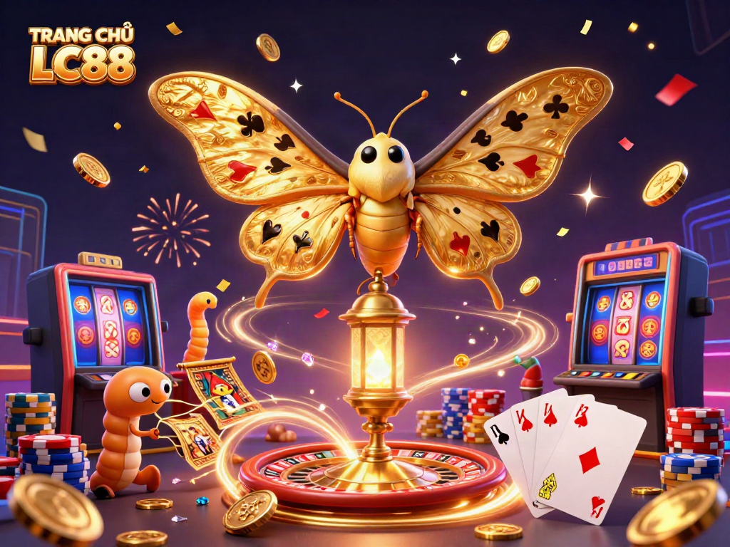 Experience the excitement of TRANG CHỦ LC88 with vibrant casino elements and 3D characters in action.