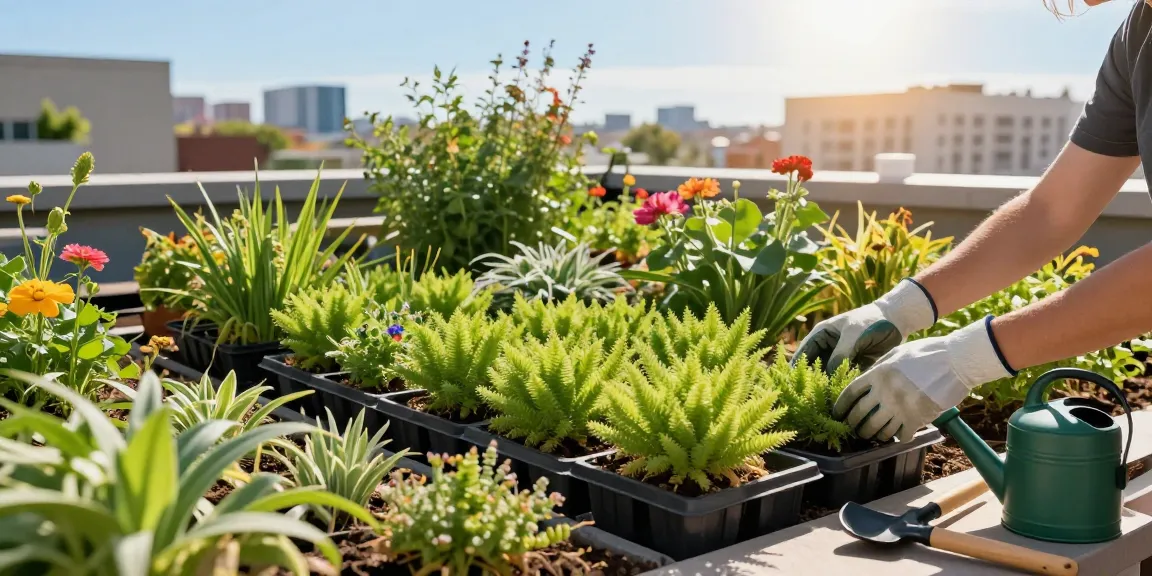 Erstellung umfangreicher Sedum-Pflanzen für ein lebhaftes Gründach.