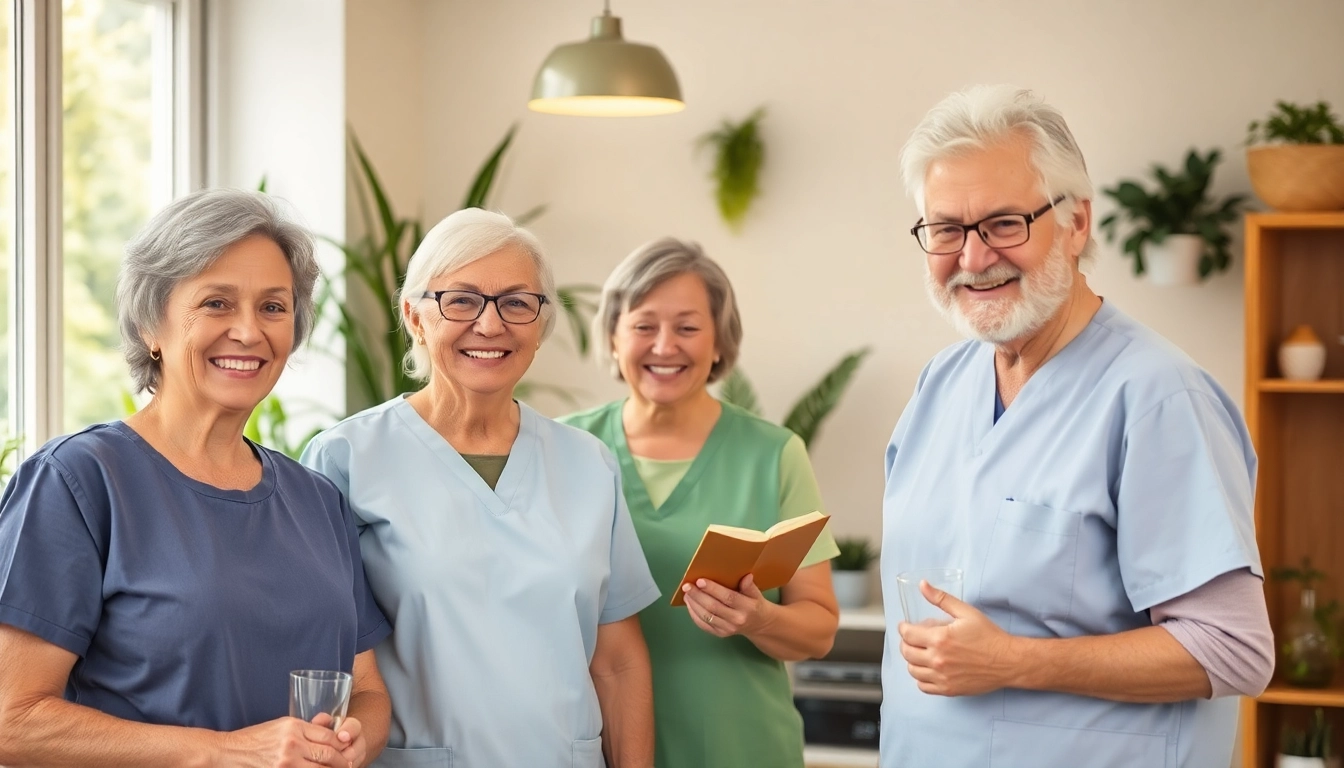 Pflegefachkraft Hameln: Ein engagiertes Team betreut Patienten in einem modernen Pflegeheim.