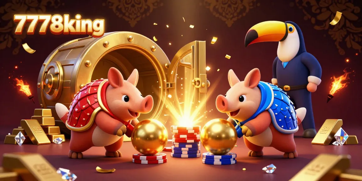 Experience the thrill of 7778king as rival pangolins bowl through golden treasures and poker chips.