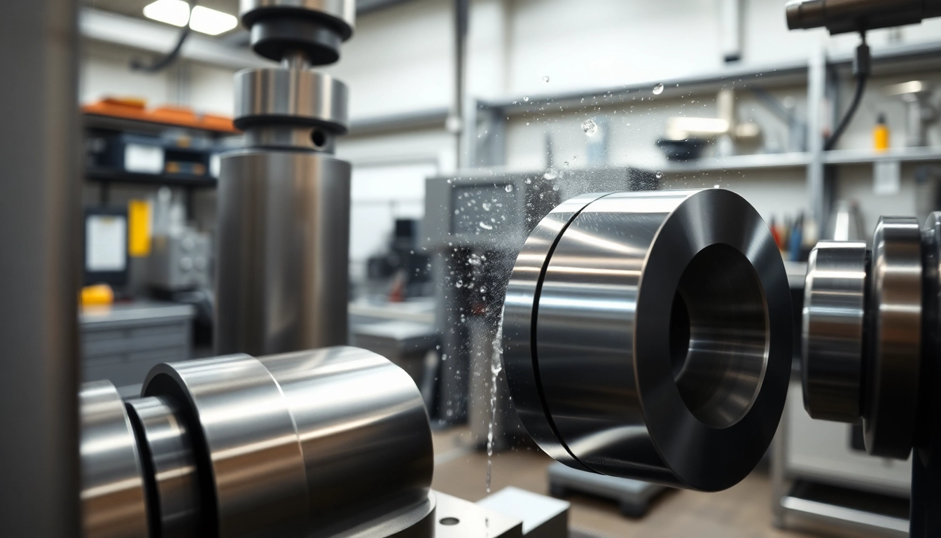 Verschiedene cnc drehteile werden in einer modernen Werkstatt präzise bearbeitet.