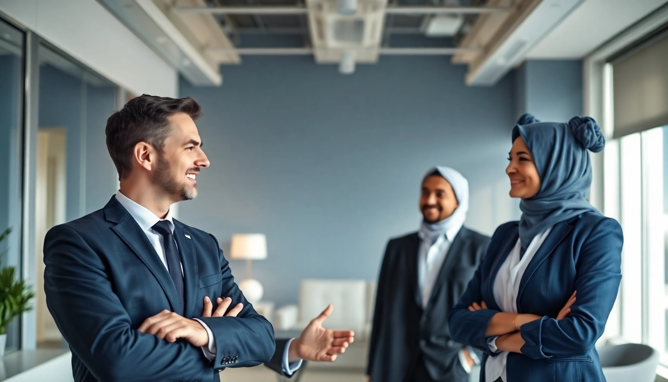 Headhunter Finance im Gespräch mit Finanzprofis in modernem Büro.