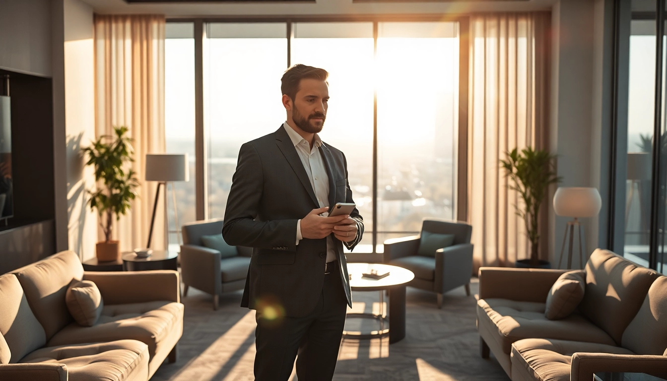 Professioneller Headhunter Karlsruhe im modernen Büro, tätig am Telefon.