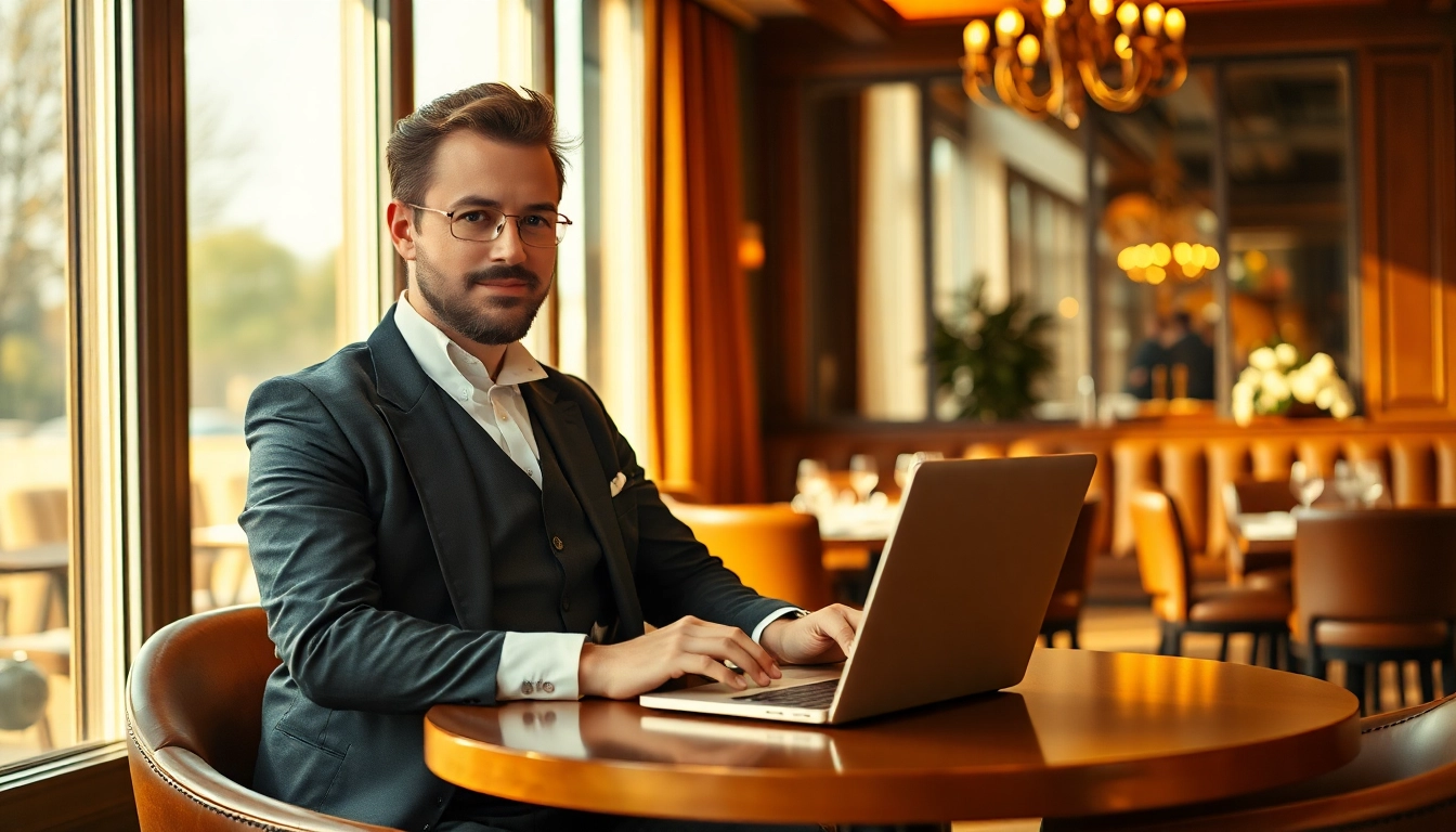 Headhunter Gastronomie bespricht Rekrutierung mit einem Kandidaten in einem eleganten Restaurant.