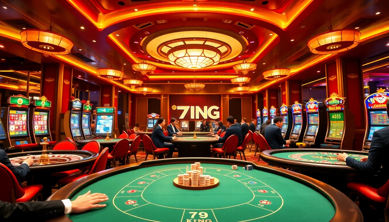 Experience the excitement of Nhà cái 79KING with luxurious casino tables and vibrant gameplay.