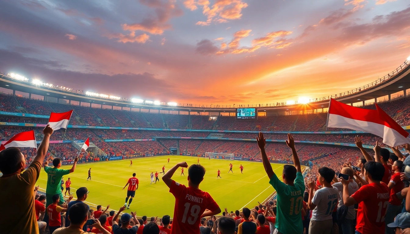 Exciting match atmosphere of Vô Địch Quốc Gia Indonesia with passionate fans and players in action