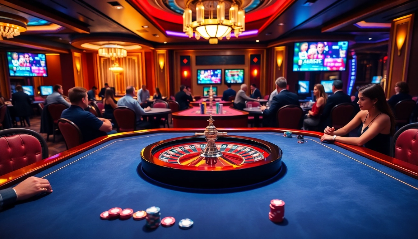 Experience the thrill of winning at the u888 page casino with vibrant gaming tables and poker chips.