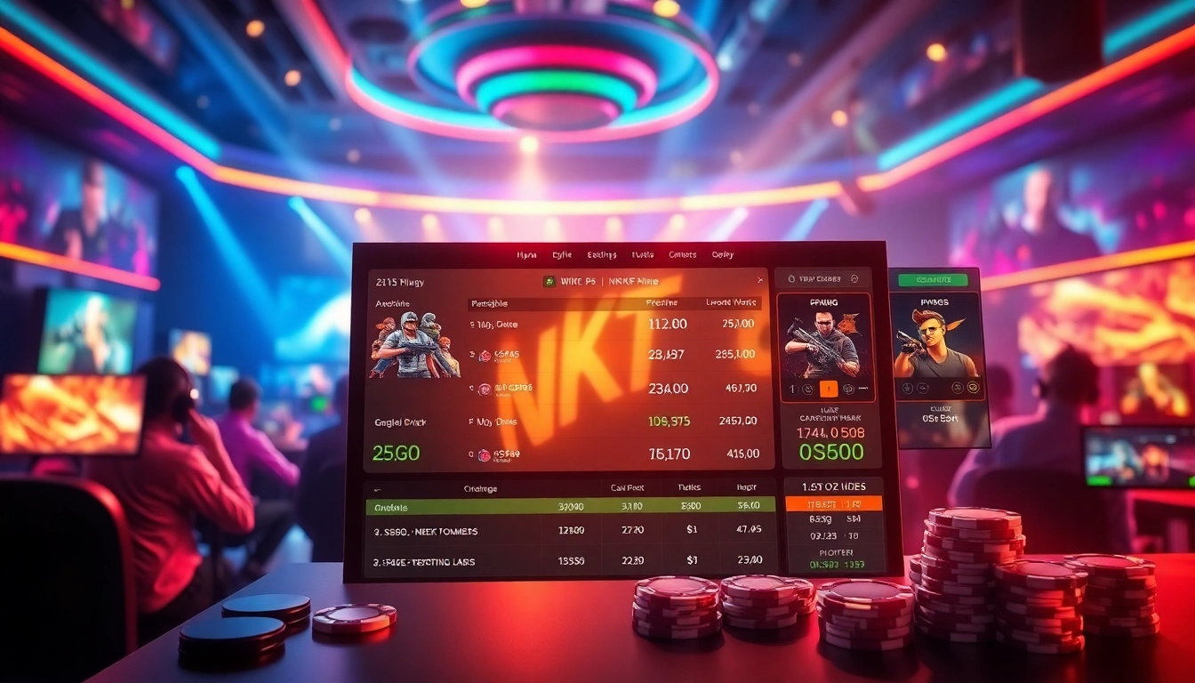 Betting interface showcasing real-time odds at Esports NK88 for thrilling gameplay.