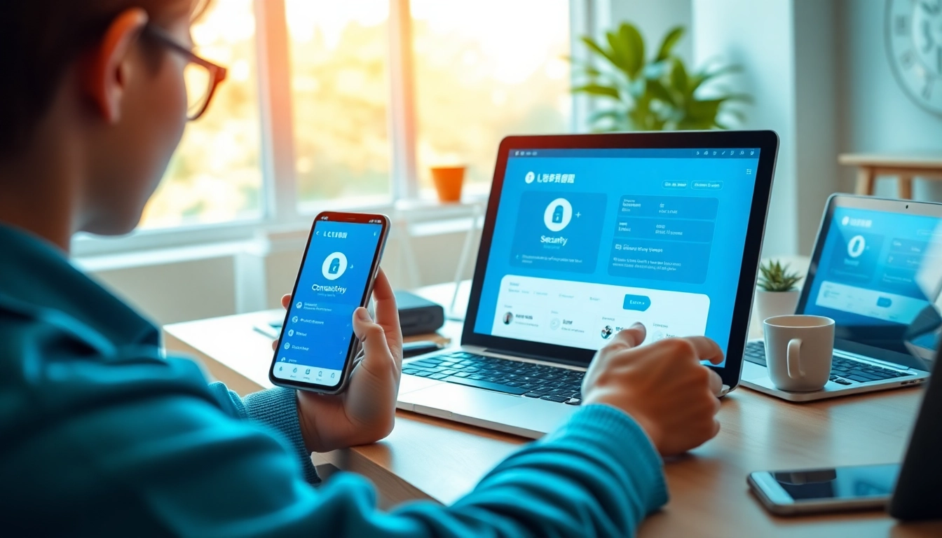 快连官网应用在多种设备上的演示，突出安全的网络连接。