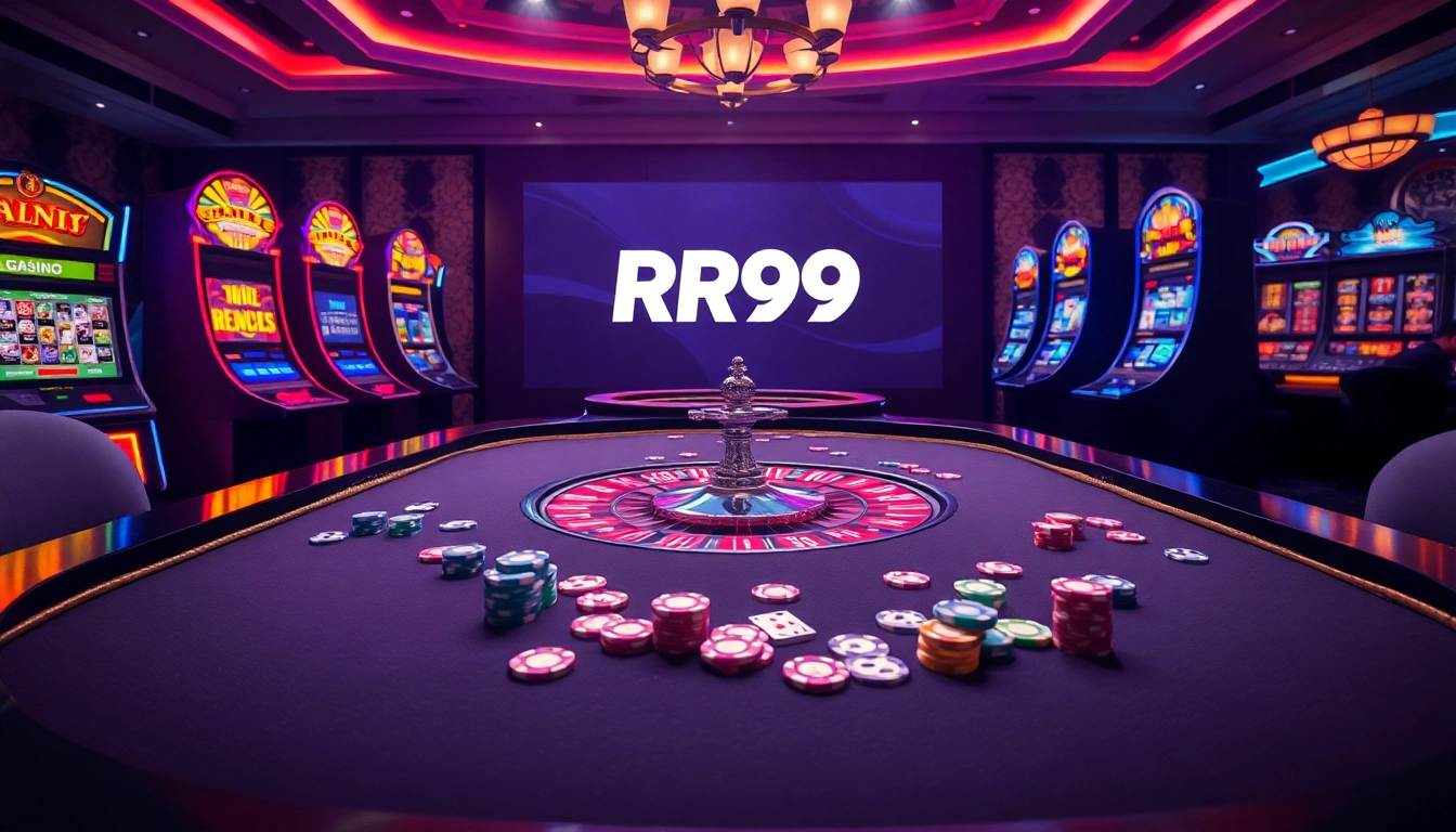 Experience the excitement of RR99 casino gaming with vibrant tables and engaging players.