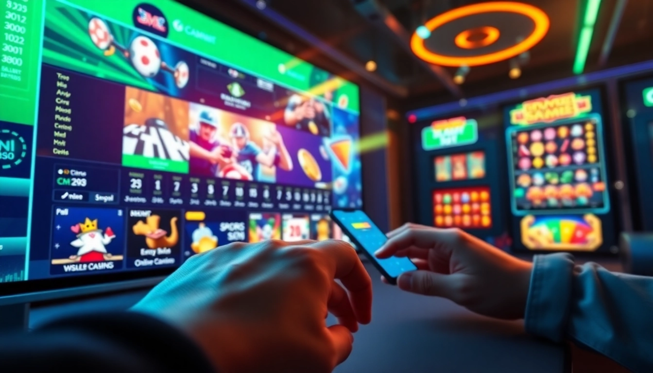 Engaging digital betting interface showcasing CM88's diverse gaming options.